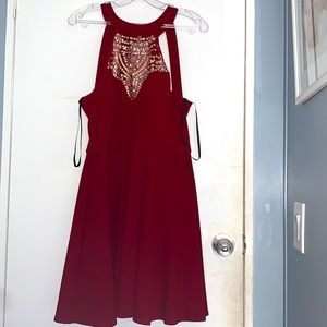 Homecoming maroon red dress